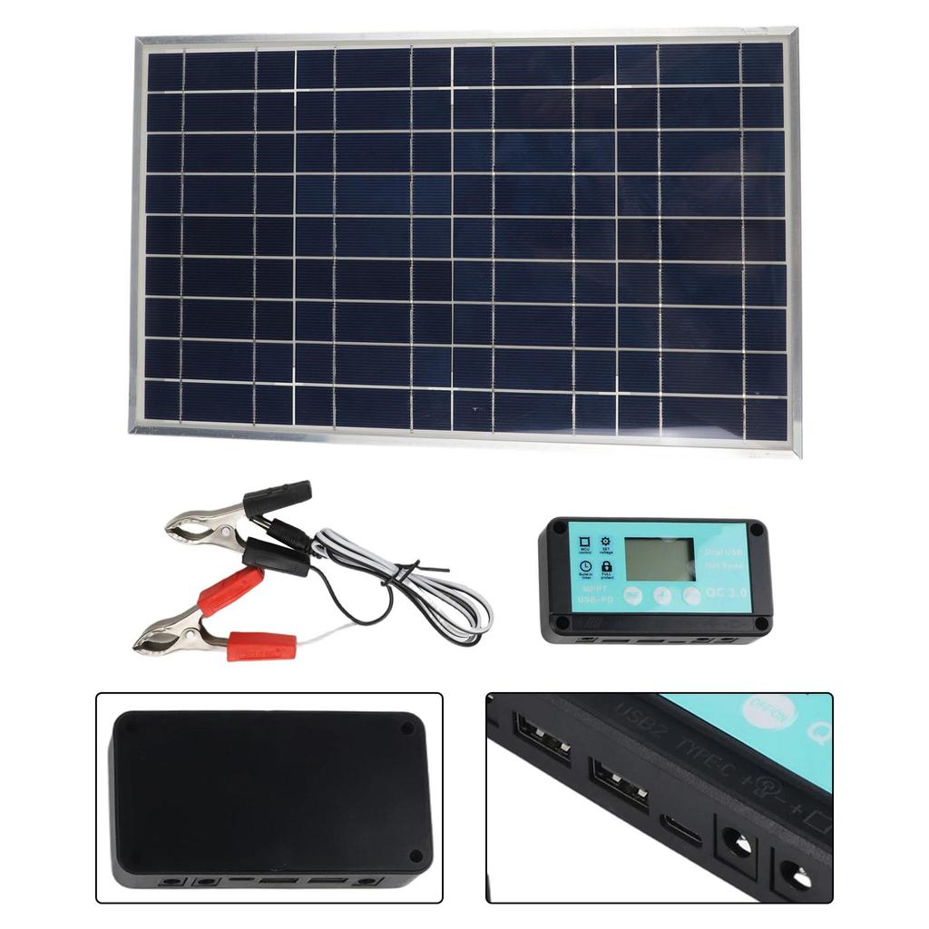 100W Solar Panel Kit with Controller for 12V 24V Solar Charging Systems