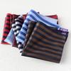 Striped Polyester Silk Pocket Square for Wedding or Business