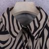 Women's Fake Collar Stylish Zebra Print Detachable Chiffon Blouse False Collar Fashion Blouse Half Shirt False Collar
