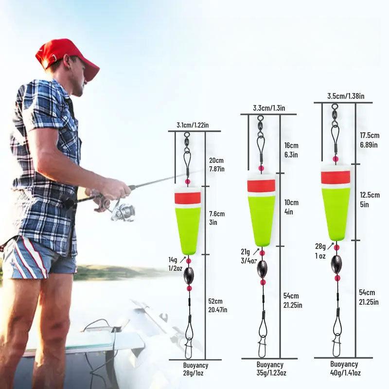 3pcs Thickened Eye-catching Fish Float Sea Fishing Plastic Fishing Bobbers