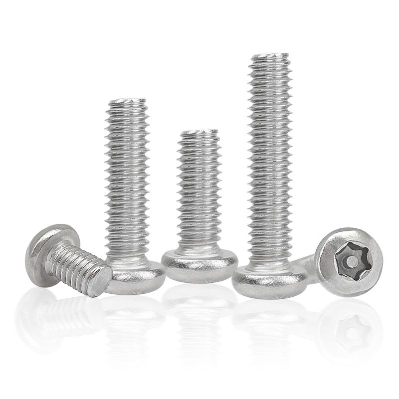 304 Stainless Steel Anti-Theft Round Torx Pin Screw with Internal Hex Flower Shape (M2M4M5M6M8) M5X6 (20 pcs)