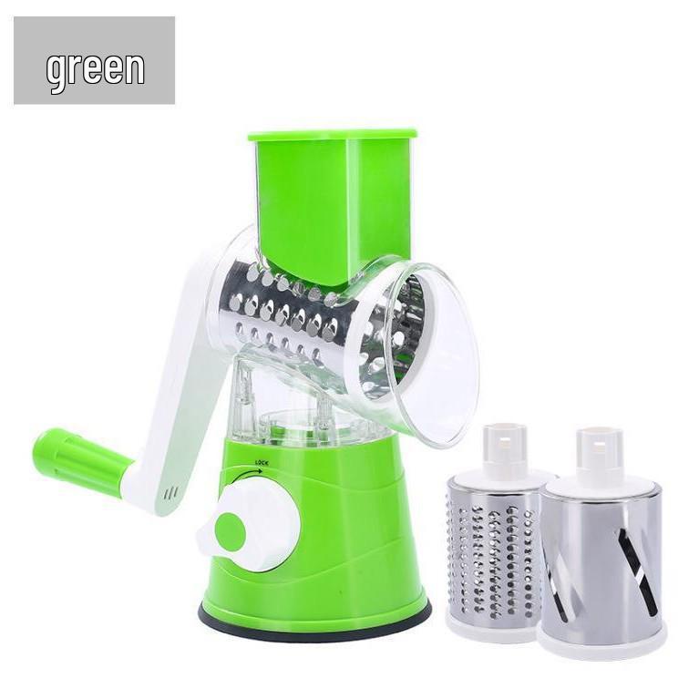 

Ручная овощерезка и терка с ручным приводом - Многофункциональная слайсер с роликовой конструкцией зелёный