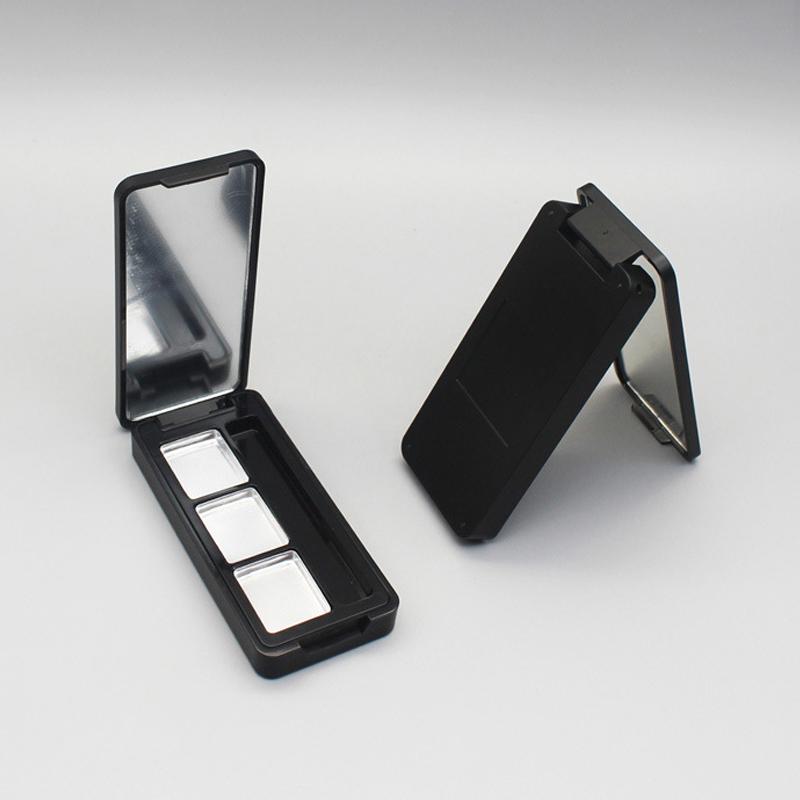 Leere 3-Fächer Lidschattenpalette Aufbewahrungsschale für Augen-Make-up für Frauen Mädchen Make-up-Anfänger DIY Lidschattenwerkzeug