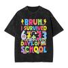Men Bruh I Survived 67  33 Days of School 100th Day of School T Shirts  Clothes Summer Vintage Short Sleeves T Shirt O Neck