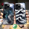 Vagues Modernes Abstraites Convient Pour iPhone 16E 17 Pro Max 15 Pro 14 13 Plus 12 mini 11 16 Air 17Pro magnétisme Verre Coque de Téléphone