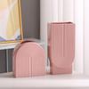 Morandi U-shaped Ceramic Vase: Nordic Modern Flower Display Piece for Office, Living Room, or Reception Desk