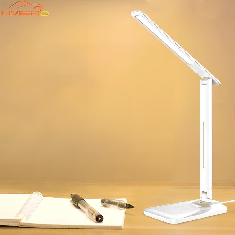 Bedside Lamp Three Speed Color Temperature Brightness USB LED Wireless Charging Folding Student Learning Eye Protection Lights