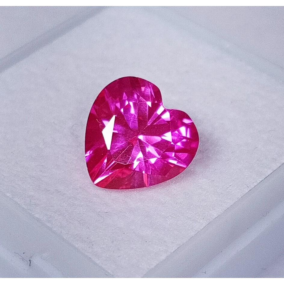 3+ Ct Natural Pink Sapphire Ceylon Heart Cut Beautiful Certified Loose Gemstone