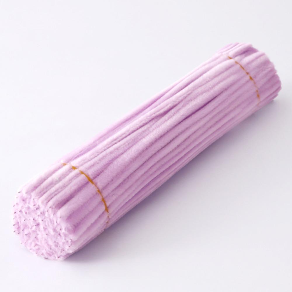 100pcs Plush Tinsel Stem DIY Strips Twist Bar Educational Toys Plush Wired Twist Sticks  Handcraft