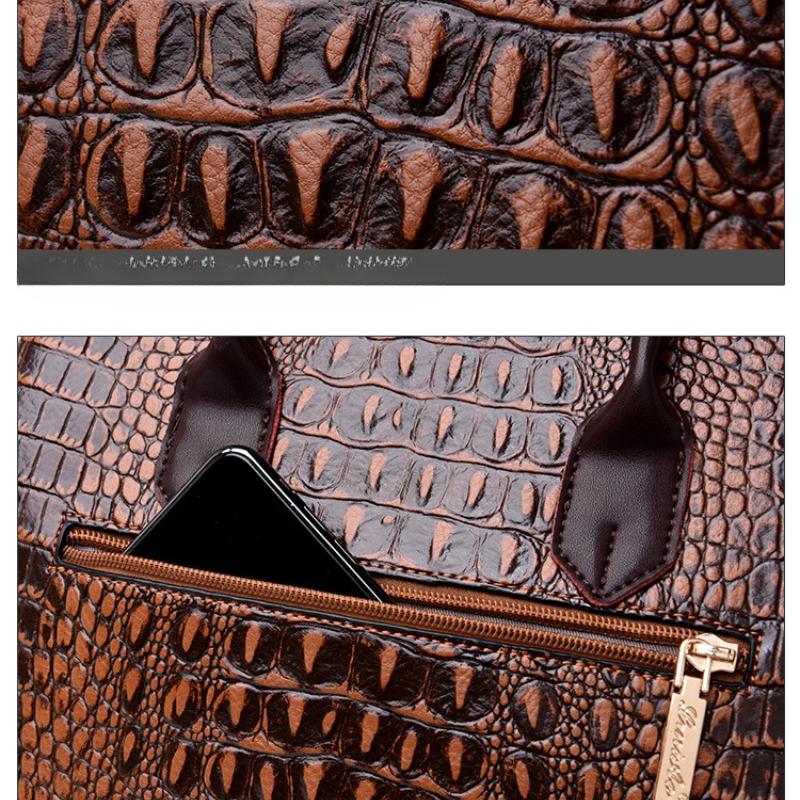 Borsa Effetto Coccodrillo Nuova Moda Europea e Americana Borsa a Mano Borsa Tote Borsa a Tracolla Borsa da Donna Borsa a Mano Borsa Grande