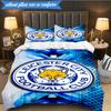3PCS City Football Club Printed Soft Bedding Set,Including 1pc Duvet Cover And 2pcs Pillowcases Perfect for Bedroom, Dormitory, Fan Gift