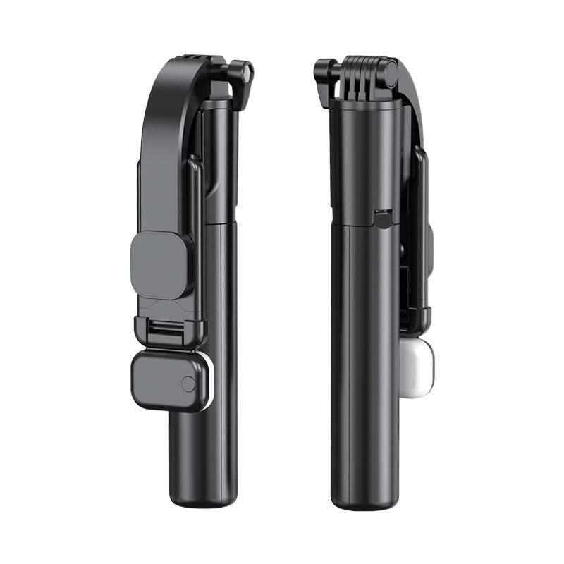 Bluetooth Selfie Stick with Integrated Remote Control, Beauty Fill Light, and Mobile Live Streaming Holder