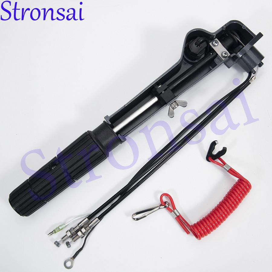 For Yamaha Outboard Motor 9.9HP 15HP 13.5HP F6 F8 F9.9 63V-W0084-00 Boat parts 63V-42111-01-4D Handle Steering Assy with Cable