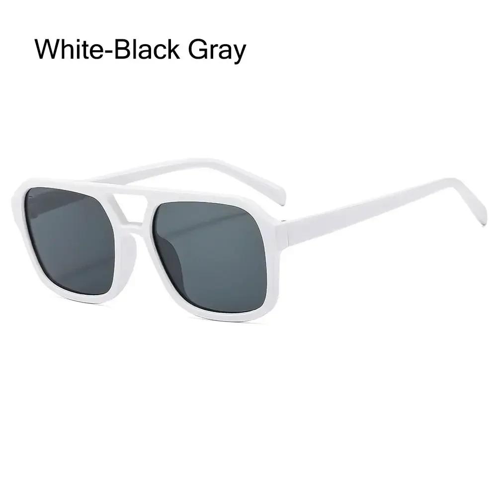 Vintage Retro Square Sunglasses Unisex Stylish Big Frame Sun Eyeglasses Ins Style Shades Sunglasses Fashionable Black Color Frame Shades