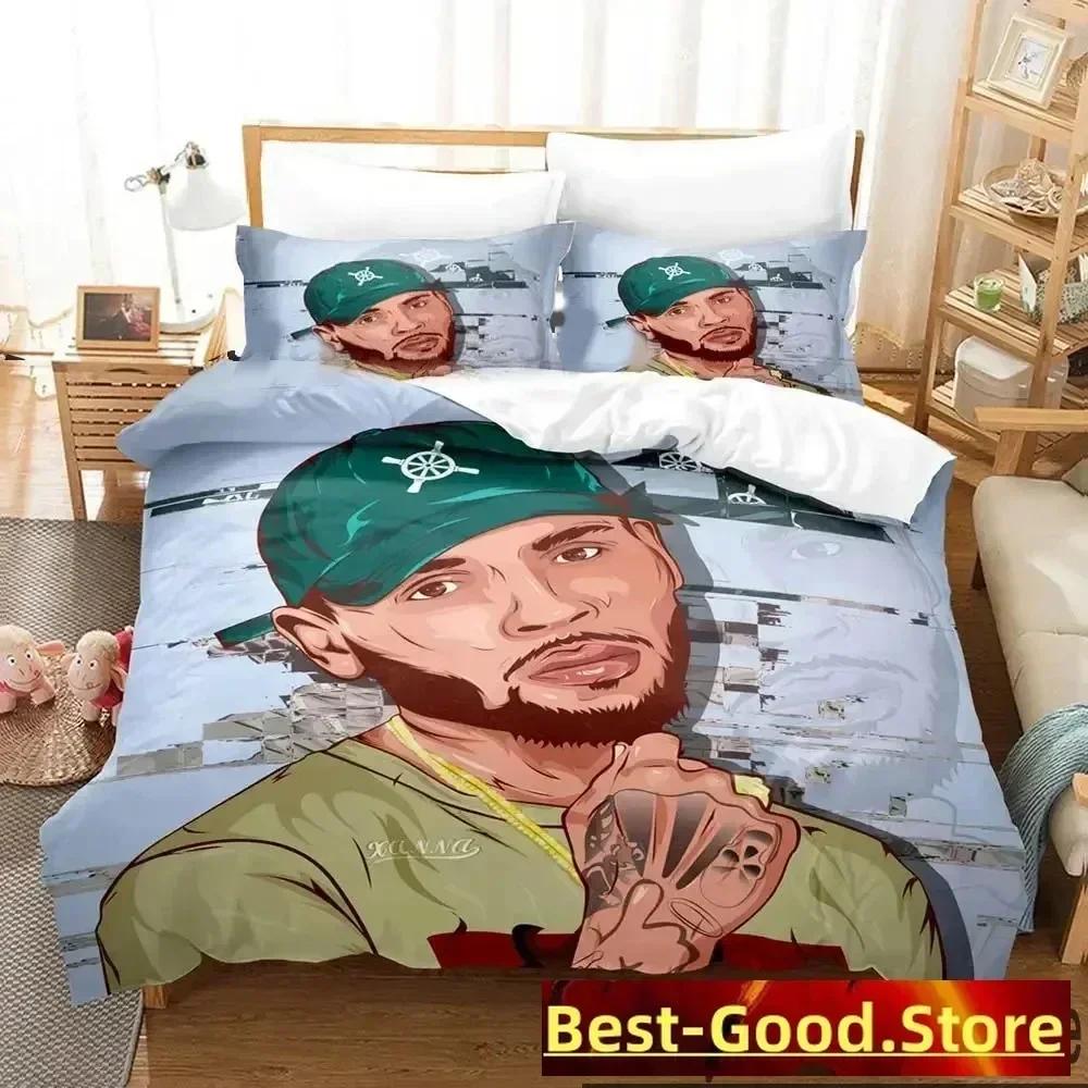 3D Print Chris Brown Bedding Set Duvet Cover Sheet Printed Bed Set Pillowcase Bed Full Queen King Size Comforter Bedroom