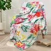 Colored Flower Plants Printed Blanket for Sofa Bed Travel Camping Living Room Office Conditioning Blanket for All Seasons Gifts
