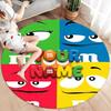 M&M's Custom Name Round Area Rug,Carpet Rug for Living Room Bedroom Sofa Playroom Decor,Non-slip Floor Mat