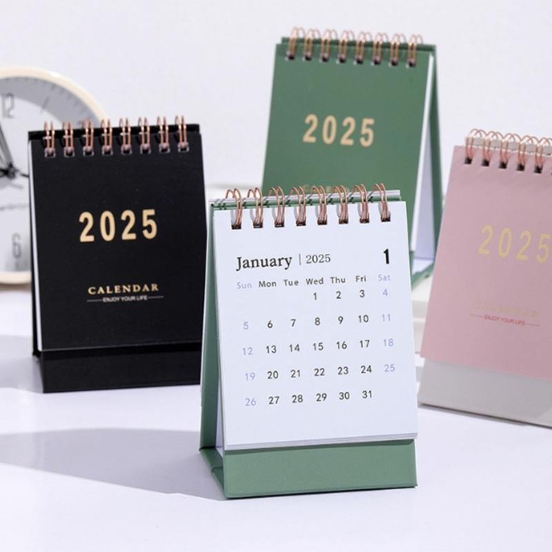 Desk Calendar 2024-2025 Office Desktop Calendar Planner from 07/2024 to 12/2025 Stand Up Desk Calendar 3x2.36x4.72inch