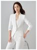 Women's White Lace Long Sleeve Blazer - Slim Fit, Short Style, Versatile for Autumn 2025