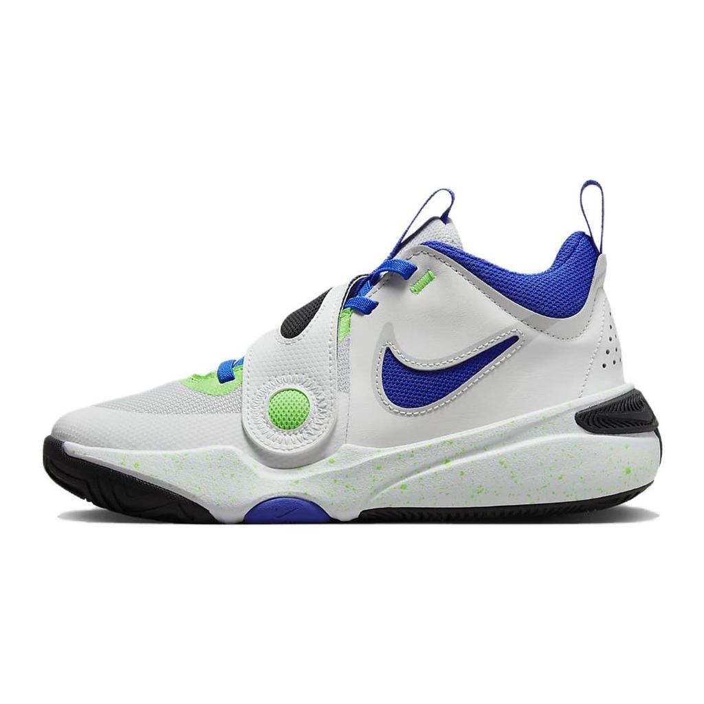 Nike Team Hustle D11 GS Green Strike Racer Blue Kids Sneakers White Summit-White Pure-Platinum DV8996-101