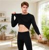 Men's Thermal Underwear Set Wool Lined Thermal Trousers Winter Sportswear Seamless Training Running Tights Set