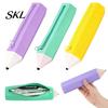 Student Stationery Bag Students Silicone Pencil Case with Zipper, Waterproof Shaped Large Capacity Organizer Pouch, for Pens, Erasers, Rulers Compact