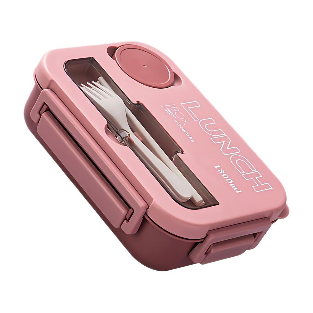 Portable Lunch Box Lunchable Food Container Food Storage Box With Fork, Spoon Meal Preps Container for Home Office
