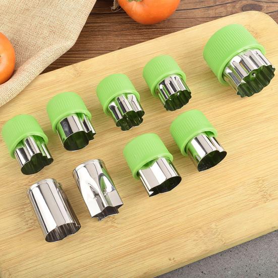 Stainless Steel Vegetable Cookie Cutter Set Multi-Shape Mold for Ravioli Pasta Fruit Carving Non-Stick BPA-Free Dishwasher Safe Essential DIY Tool
