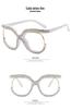 European & American Anti-blue Light Women's Glasses with Clear Lenses and Rhinestone-Inlaid Frame