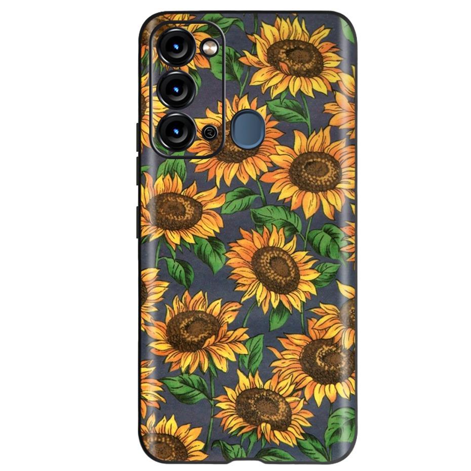 For ITEL Vision 3 Case Fashion Cat Sunflower Phone Cases For Itel S17 S 17 S661W Soft TPU Black Silicone Cover Vision3 Bumper