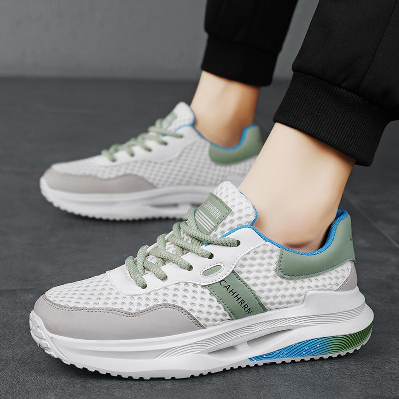 Fashion Breathable Mesh Men's Sports Shoes Korean Version Youth Casual Shoes Versatile Running Flats Comfortable Insoles Board Shoes