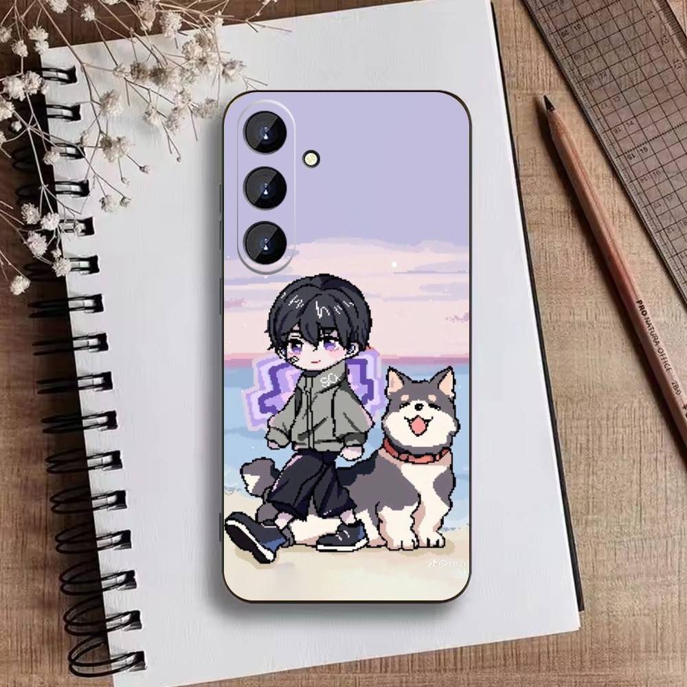 Cute Trendy Wuxia  Phone Case For Samsung Galaxy A73,21,22,32,71,53,52,51,80,5G Soft Black Cover