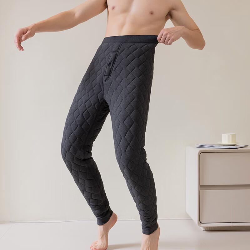 LANGSHA Men's Thickened Thermal Fleece-Lined Pants