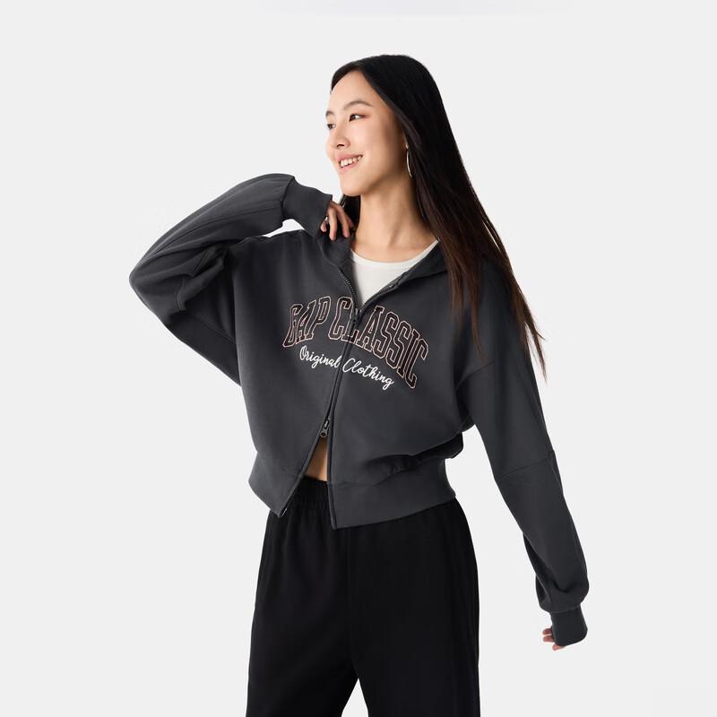 GAP Women's 2025 Spring Logo Short Hooded Sweatshirt