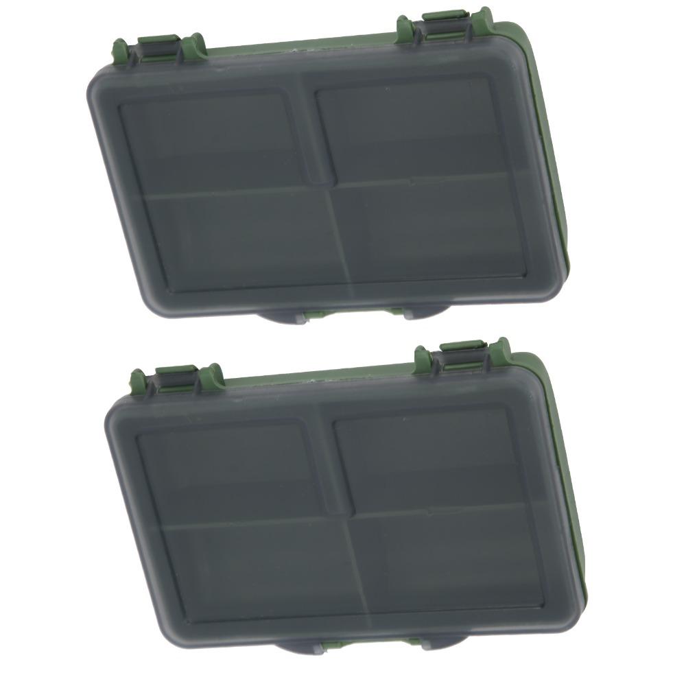 2PCS Mini Tackle Storage Box 4-8 Compartment Fishing Lure Box Durable Fishing Tackle Box  Fishing
