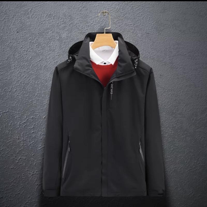 Hardshell Jacket for Men Spring Autumn Thin Mountain Casual Jacket for Women Waterproof Windproof Sports Hooded Coat