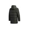 adidas Neo Winter Daunenparka Mittellange Sportliche Kapuzenjacke Herren Oberbekleidung Erdbraun GJ8779