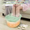 Folding Footbath with Lid Dual-State Switching One-Touch Foldable Design Foot Basin Ergonomic Anti-aging Pet Paw Care Tool