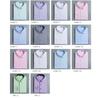Spring New Men Solid Color Long Sleeve Shirt, Easy Care Business Formal Dress Shirt for Young Men Interview White Shirt