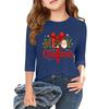 Children's 3/4 Sleeve Independence Day Printed Round Neck Casual T-shirt
