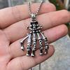 Necklace Versatile Chain Hip-hop Men's Trendy Brand Street Hand Bone Bouncy Pendant