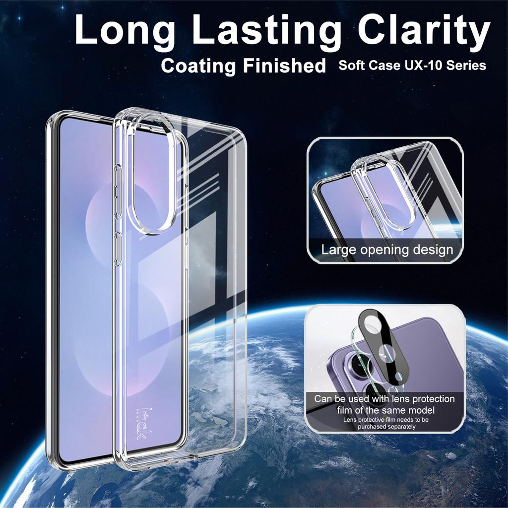 IMAK UX-10 Series For Samsung Galaxy S25 Edge Clear Phone Case Soft TPU Mobile Back Cover
