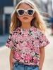 Kinderkleidung Mädchen T-Shirt Mode Kurzarm-T-Shirt Sommerkleidung 3D-Druck Kinder Oberteile Cartoon Atmungsaktiv Kinder T-Shirt