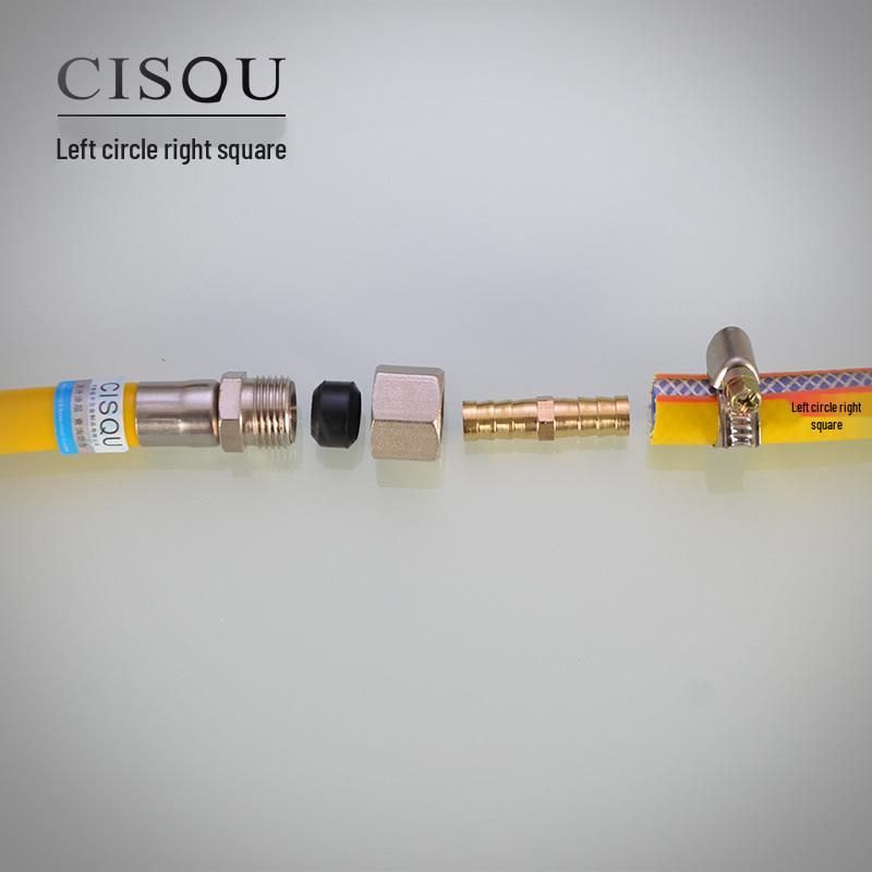 Brass Pagoda Head Insert for Gas Hose, Natural Gas Pipeline Connector 8/12, Pneumatic Fittings Inline Cross Tee