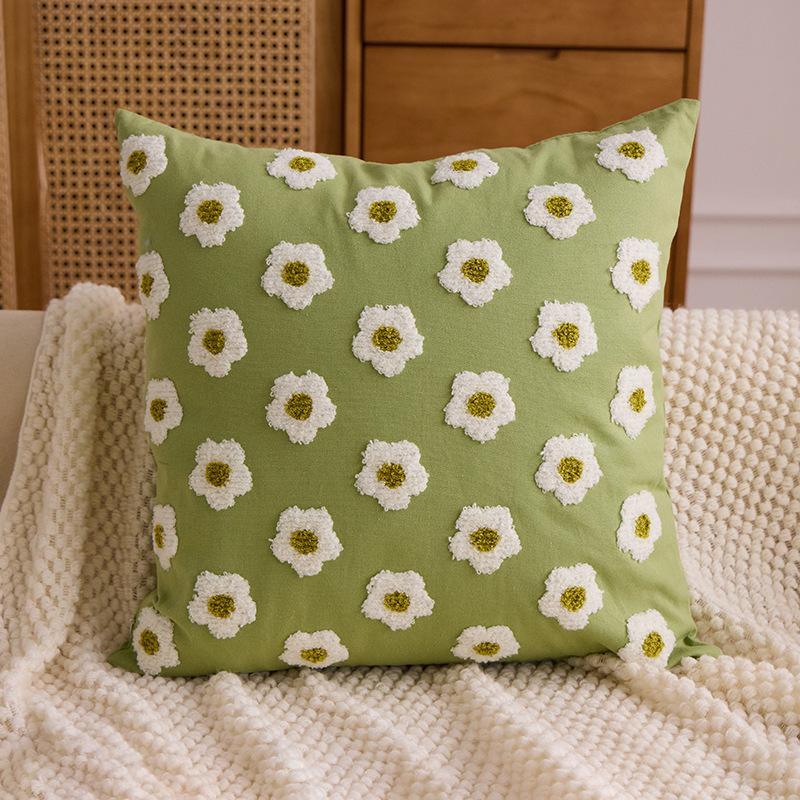 Embroidered Towel Cushion Pillow, Dropshipping, Ins-style Sofa Pillow, Home Bedside Cushion