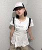 CHICKS Asymmetrical Stella Slim Fit Short Sleeve T-Shirt White