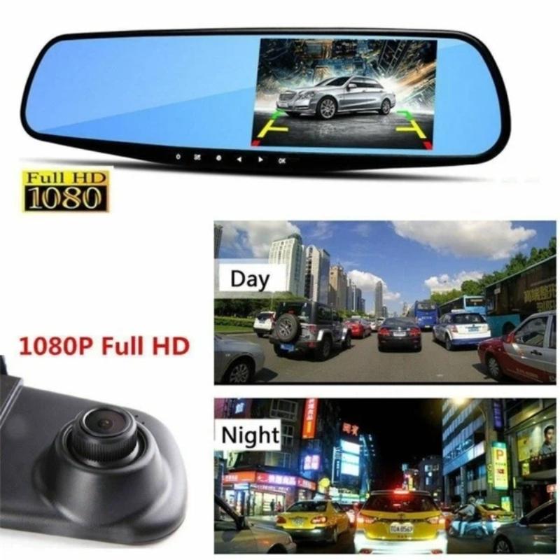 Cameră de bord 1080P de înaltă definiție, Recorder video auto cu lentilă dublă cu detector radar