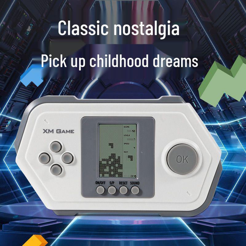 Tetris Mini Retro Handheld Console - Color Box Slightly Damaged, Nostalgic Stress Relief Toy for Students