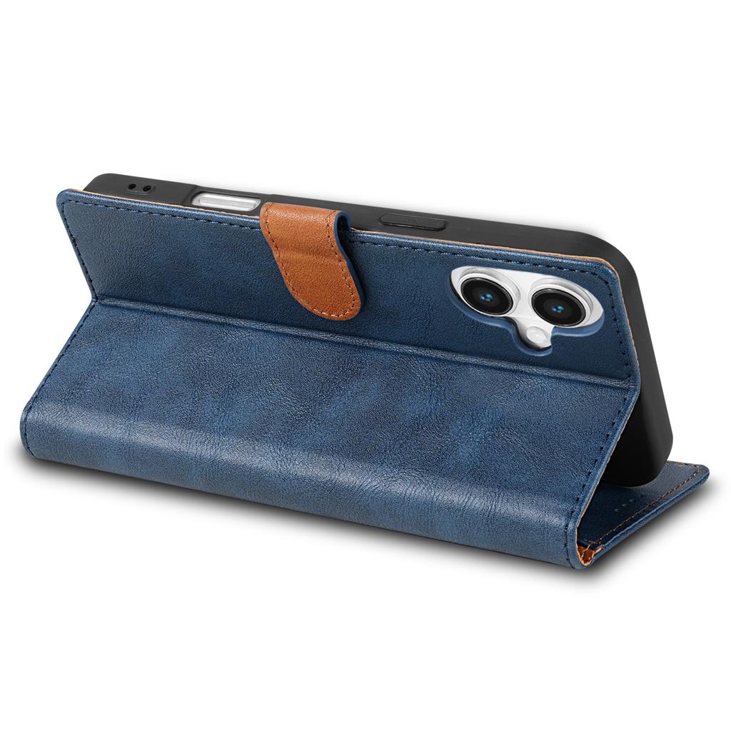 N.BEKUS CSJ-001 For iPhone 16 Plus Stand Case PU Leather Wallet Phone Cover