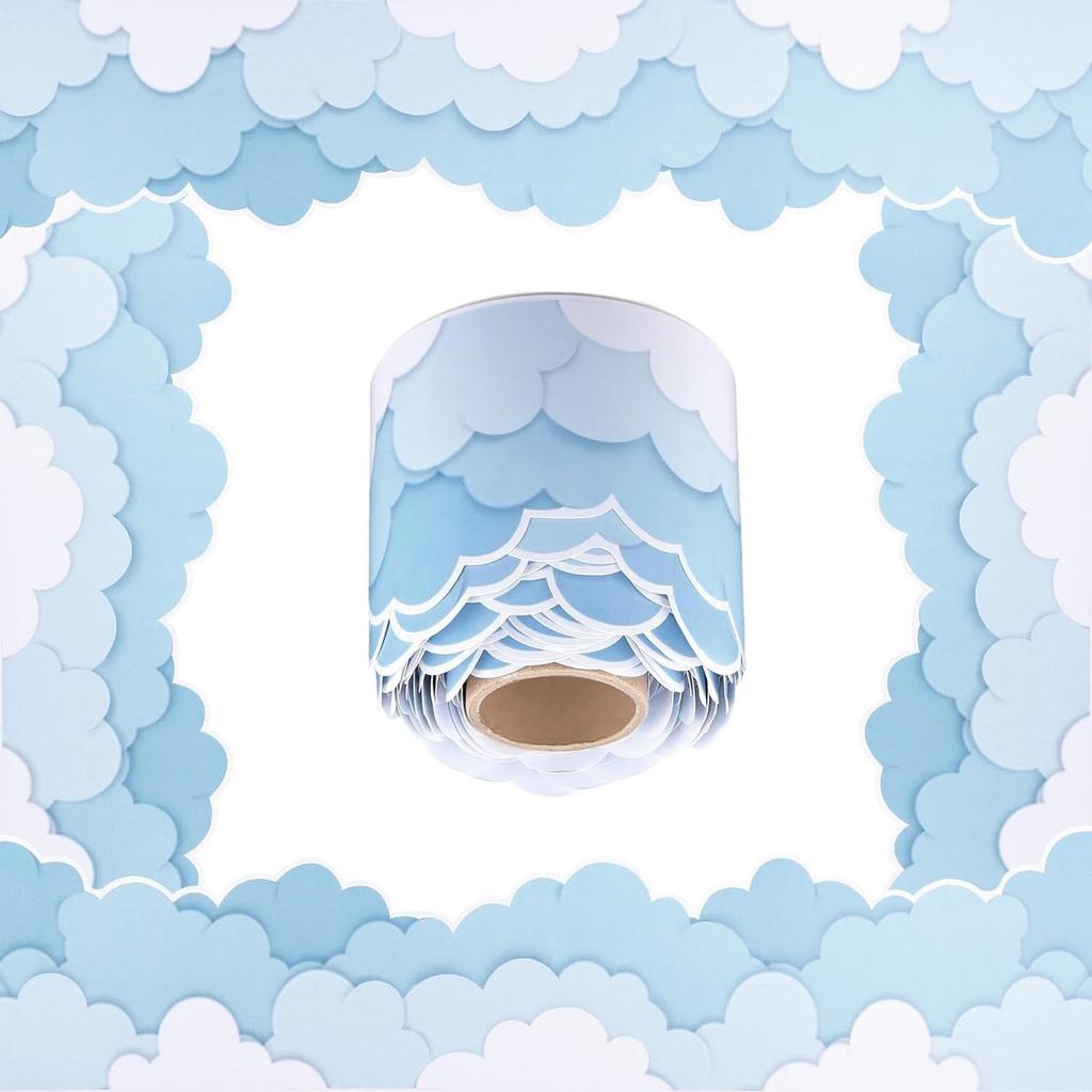 32.8ft Cloud Mass Border Trim Wall Sticker for Chalkboard Notice Board Decoration Bulletin Board Border Trim Sticker